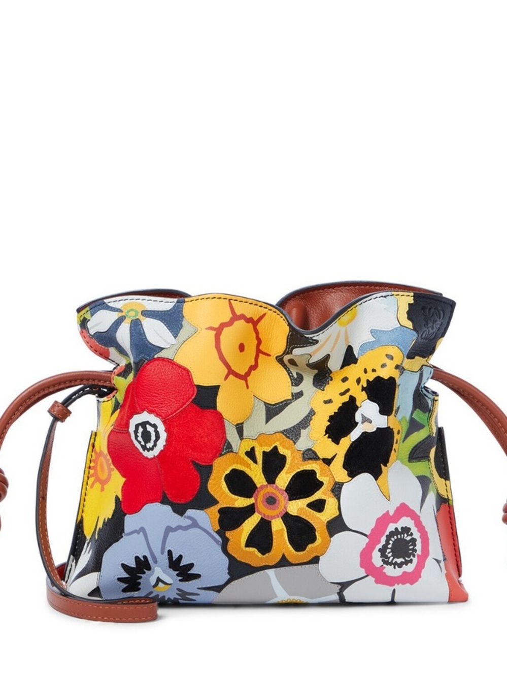 Limited edition- Joe Brainard artists collab. Loewe Floral flamenco leather Bag
